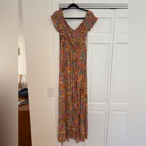 Aakaa Vibrant Floral Maxi Dress